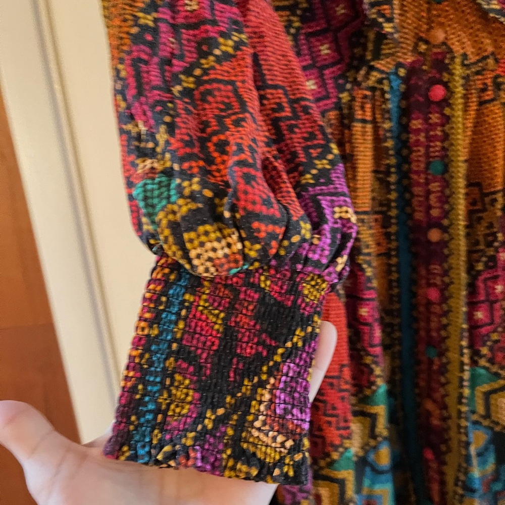 Farm Rio Yawanawa Stripes Ankle Dress - Picture 8 of 10